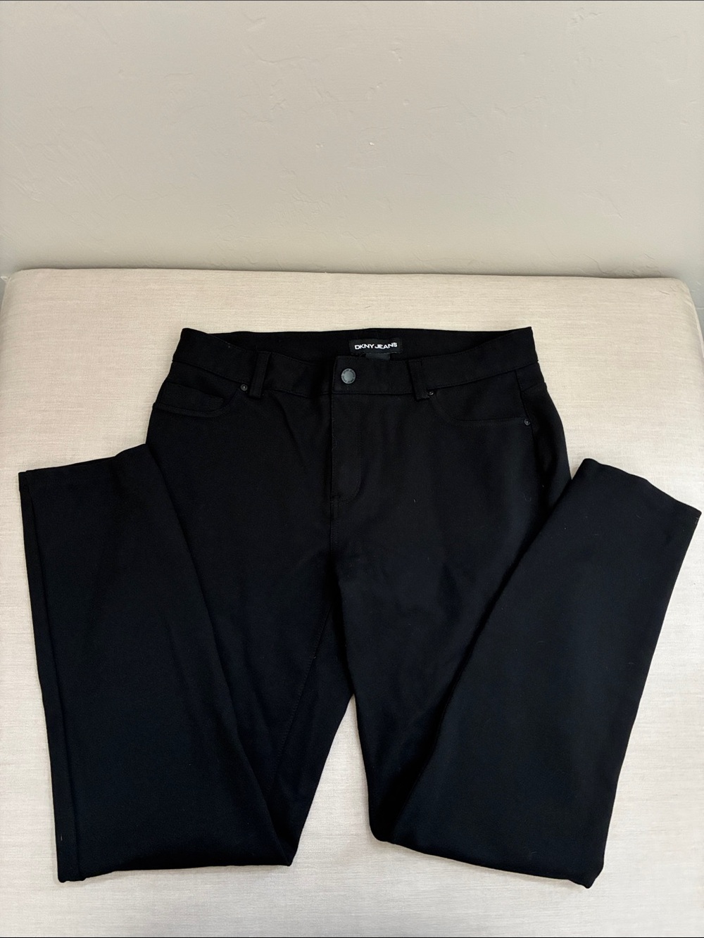 DKNY Black Midrise Stretch Leggings